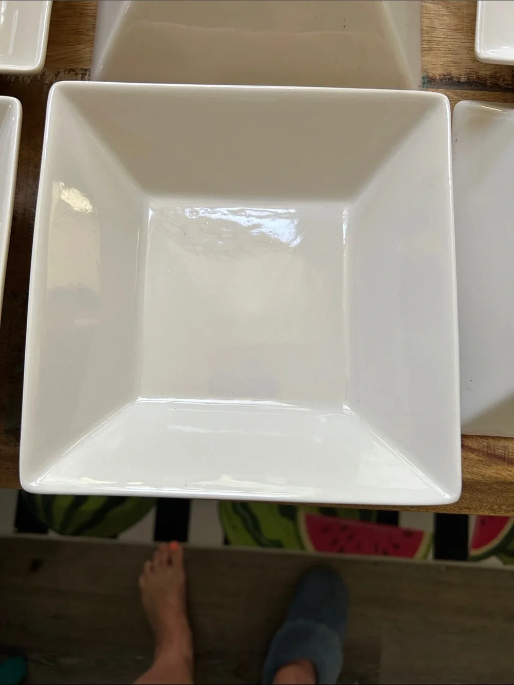 White Ceramic Square Serving Bowls - Set of 6 By 10 Strawberry Street